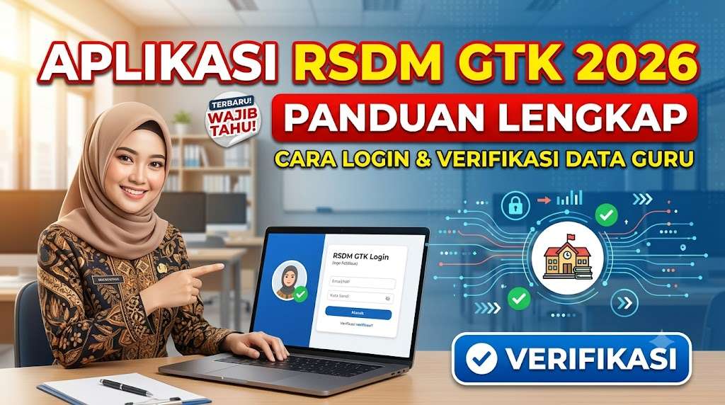 Aplikasi RSDM GTK 2026, Panduan Lengkap Cara Login dan Verifikasi Data Guru