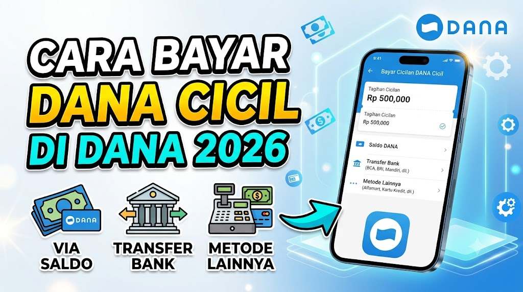 Cara Bayar DANA Cicil di DANA 2026 via Saldo, Transfer Bank, dan Metode Lainnya