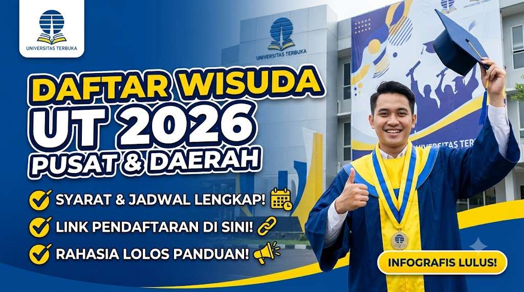 Cara Daftar Wisuda UT 2026 Pusat Daerah: Syarat, Jadwal, dan Link Pendaftaran