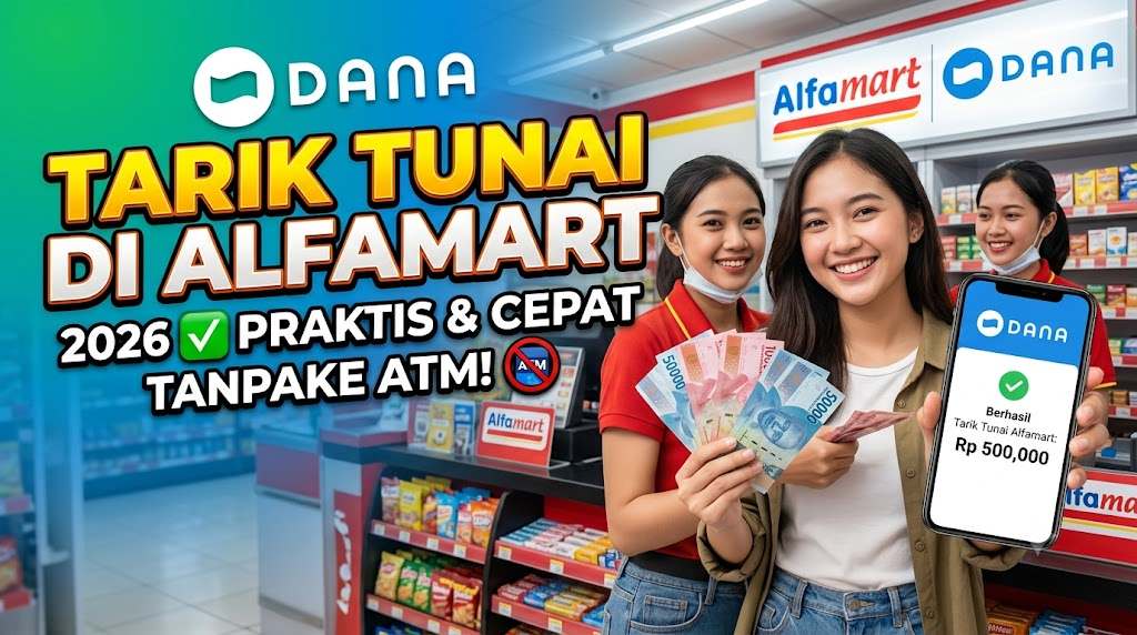 Cara Tarik Tunai Dana di Alfamart 2026, Praktis Tanpa ke ATM