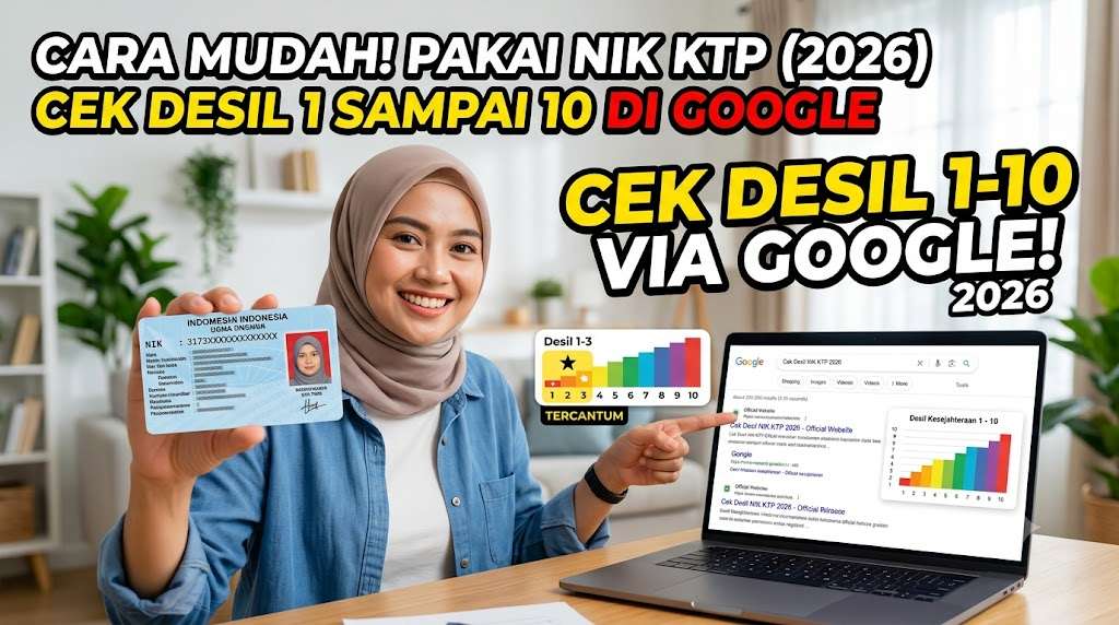 Cek Desil 1 sampai 10 Lewat Google, Begini Cara Mudah Pakai NIK KTP 2026