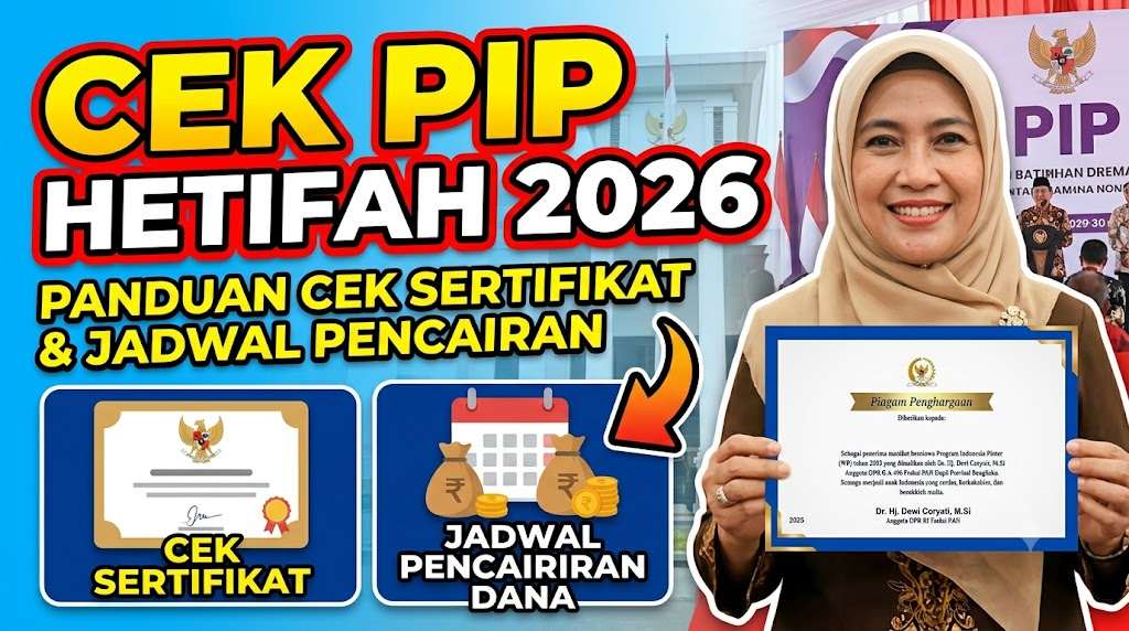 Cek PIP Hetifah 2026, Panduan Cek Sertifikat dan Jadwal Pencairan Dana