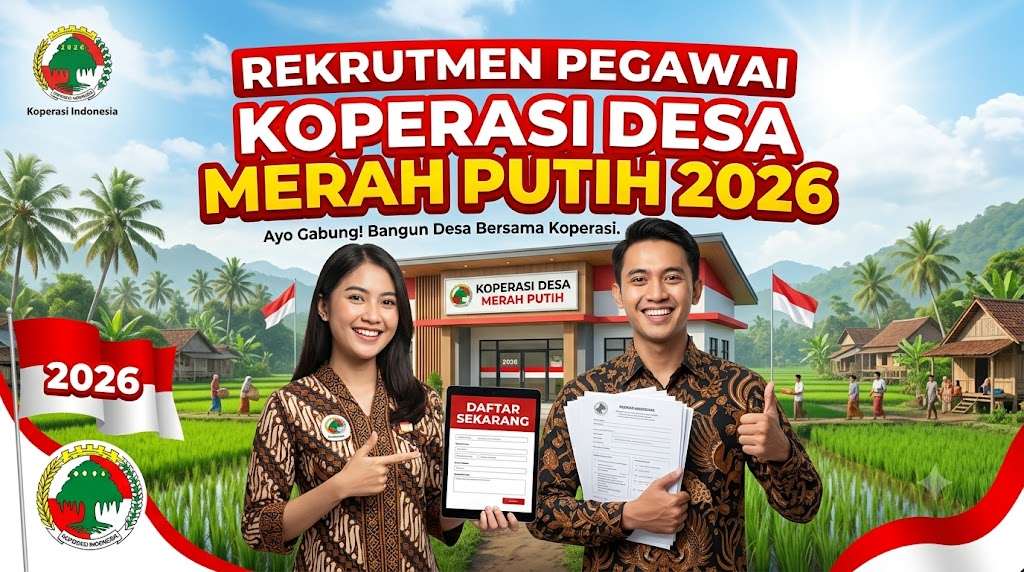 Rekrutmen Pegawai Koperasi Desa Merah Putih 2026: Saatnya Putra-Putri Terbaik Membangun Ekonomi Desa!