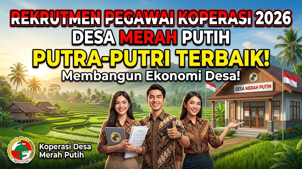 Rekrutmen Pegawai Koperasi Desa Merah Putih 2026: Saatnya Putra-Putri Terbaik Membangun Ekonomi Desa!
