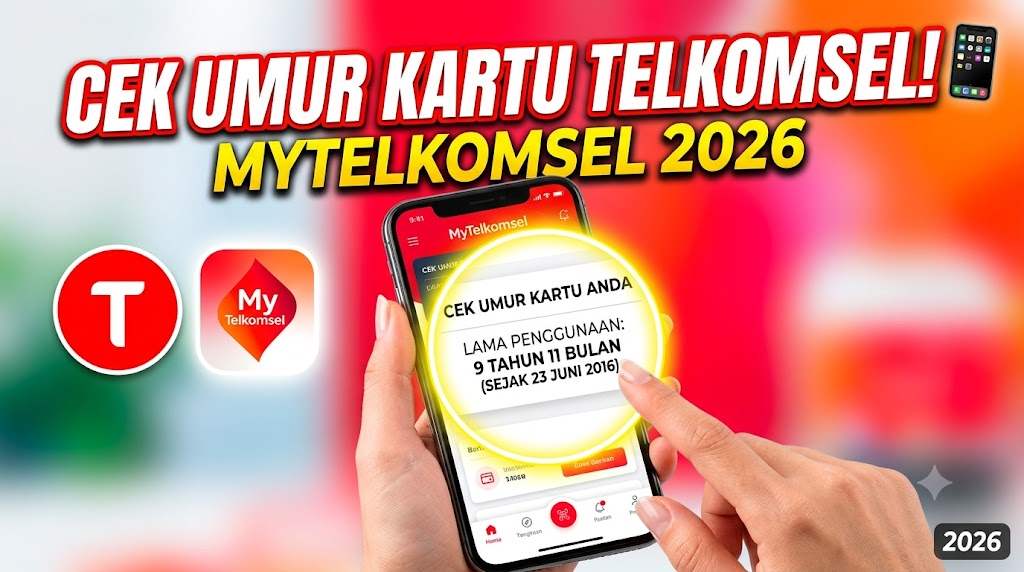 cara cek umur kartu telkomsel di my telkomsel 2026