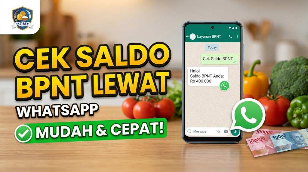 Cara Cek Saldo BPNT Lewat WA (WhatsApp) di HP, Mudah dan Cepat