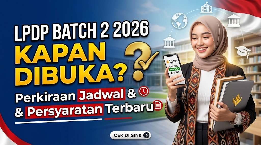 LPDP Batch 2 2026 Kapan Dibuka, Perkiraan Jadwal dan Persyaratan Terbaru