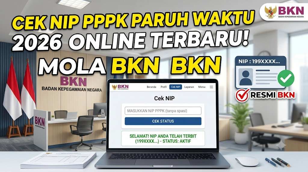MOLA BKN Cek NIP PPPK Paruh Waktu secara Online Terbaru 2026