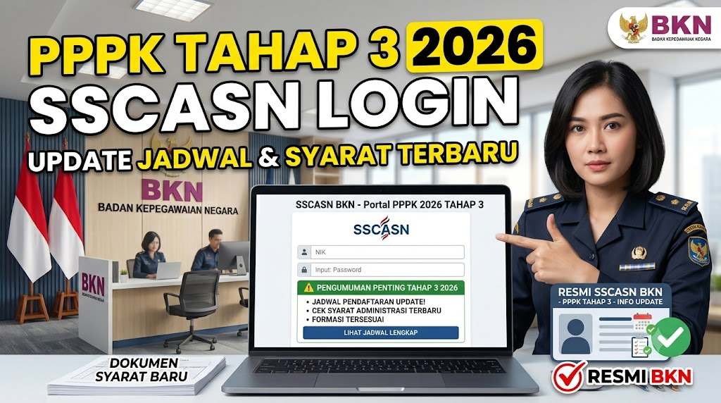 SSCASN Login PPPK Tahap 3 2026, Update Jadwal dan Syarat Terbaru