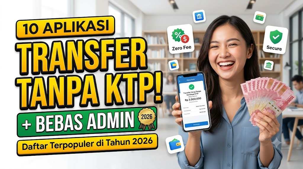 10 Aplikasi Transfer Uang Tanpa Verifikasi KTP dan Biaya Admin di Tahun 2026
