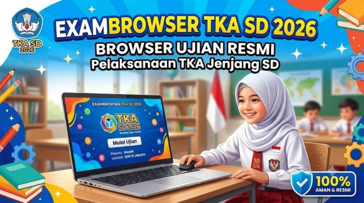 ExamBrowser TKA SD 2026 Browser Ujian Resmi untuk Pelaksanaan TKA Jenjang SD